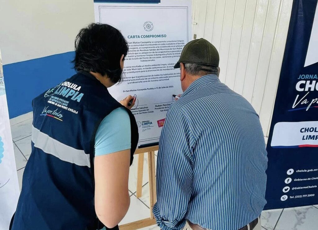 San Matías Cocoyotla, comprometido con “Barremos Chula mi Cholula”