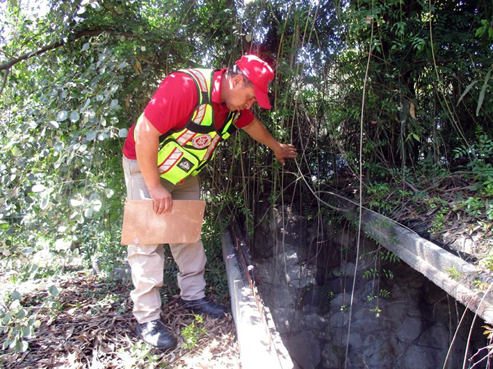 Protección Civil supervisa ríos  barranca en el municipio