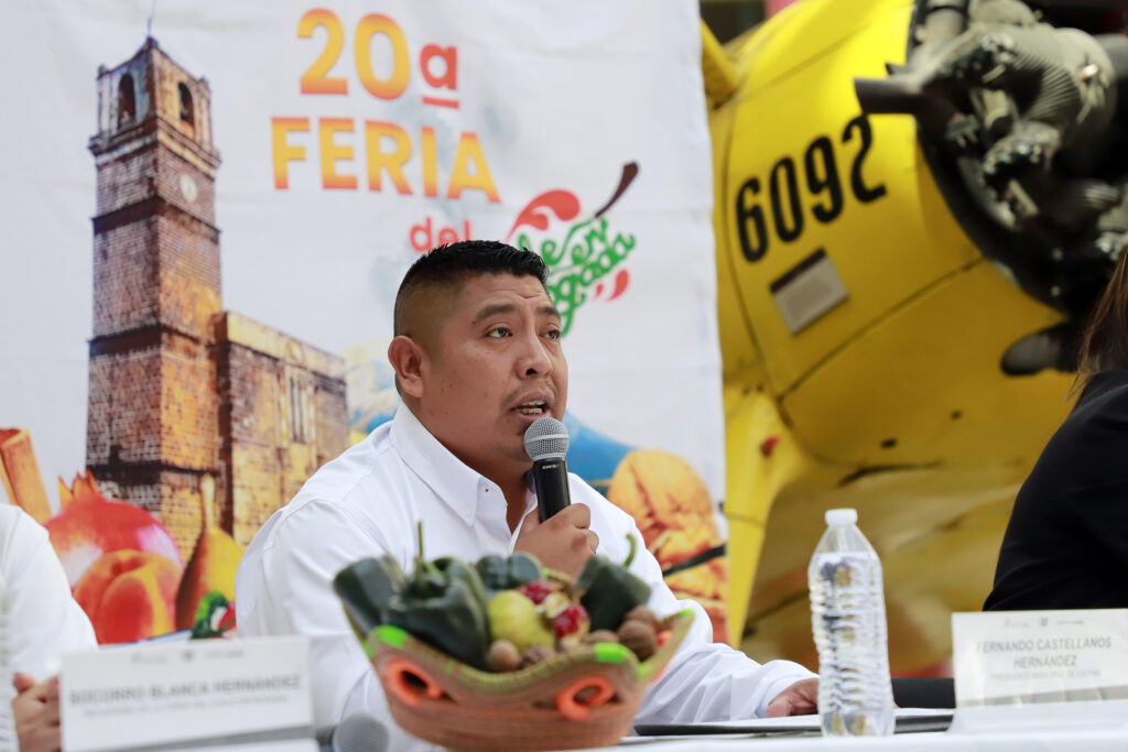 Promociona gobierno estatal Feria del Chile en Nogada de Calpan