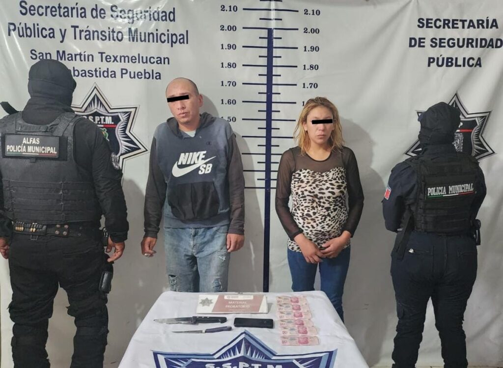 Detenidos 2 presuntos asaltantes  * Municipales auxiliaron a fémina, víctima de los delincuentes