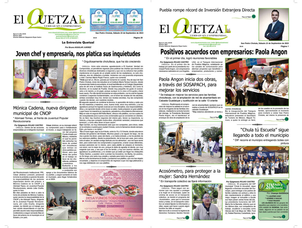 Nuestra Portada, Edición 2641, 23 Septiembre 2023