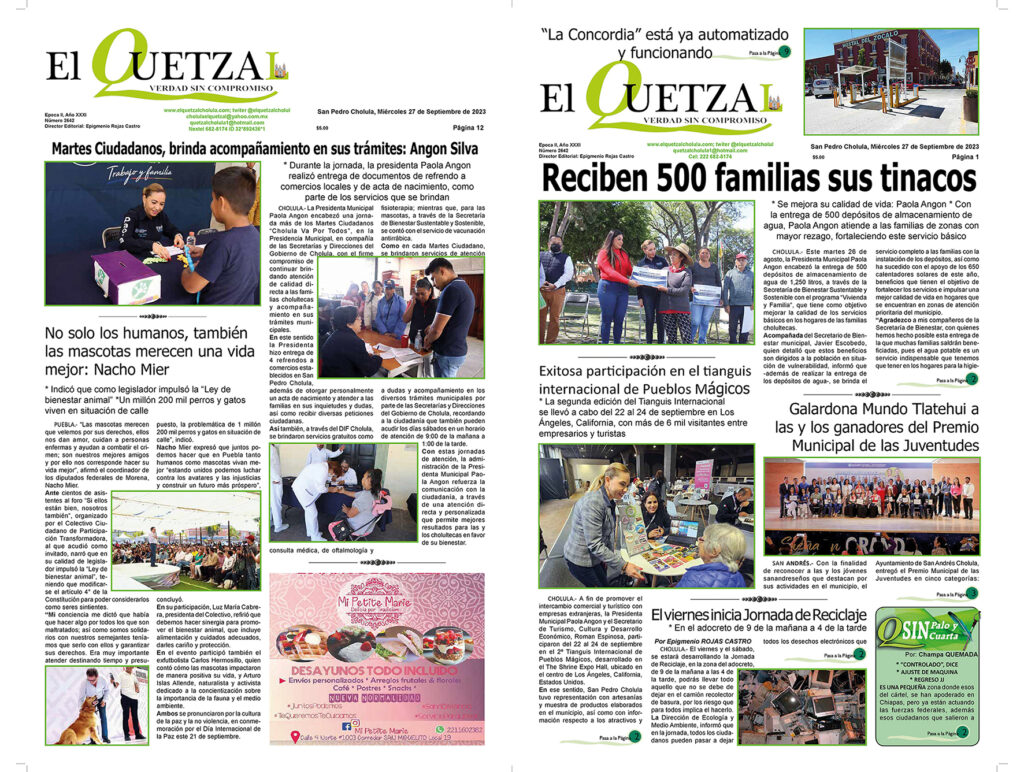 Nuestra Portada, Edición 2642, 27 Septiembre 2023