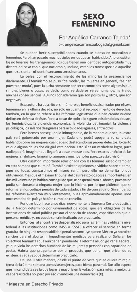 Sexo Femenino