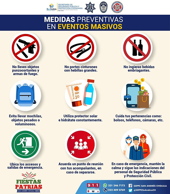 Acata las Medidas Preventivas en las Fiestas Patrias