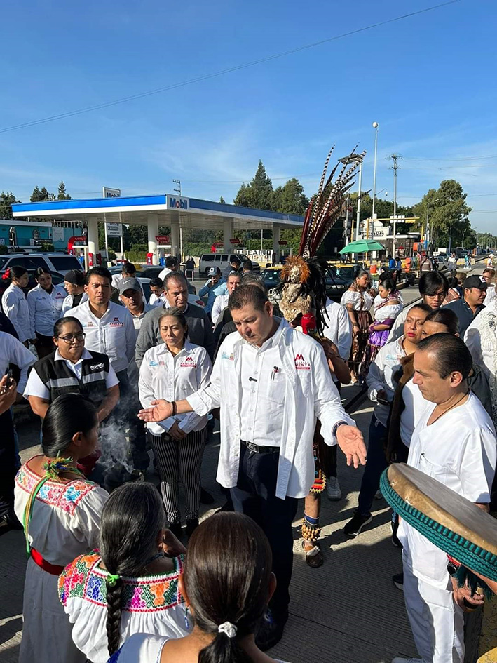 Reciben al Senador Alejandro Armenta en San Andrés Cholula