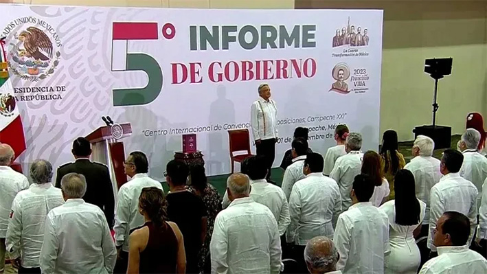 AMLO emite desde Campeche mensaje por su quinto informe de gobierno
