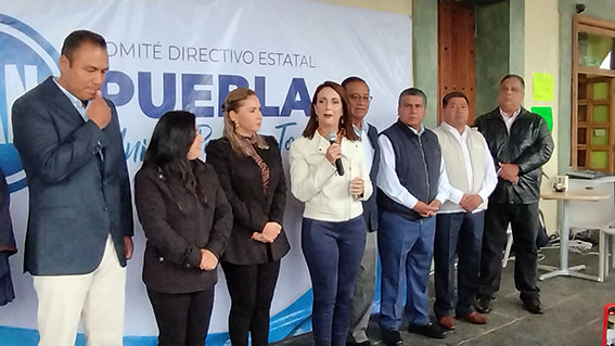 Augusta Díaz de Rivera, reitera la unidad panista en Cholula