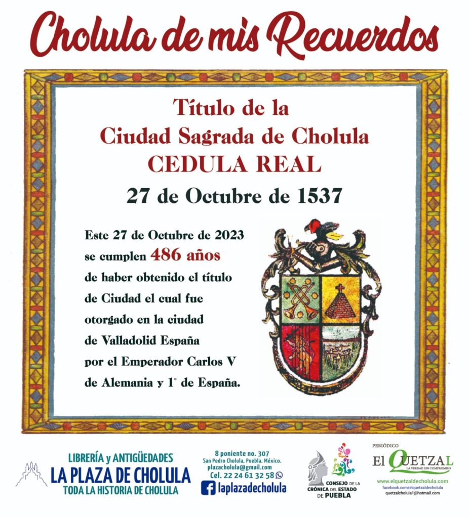 San Pedro Cholula Cumple 486 años