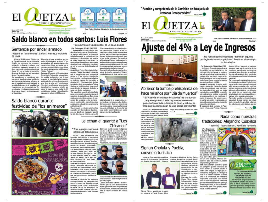 Nuestra Portada, Edición 2653, 04 Noviembre 2023