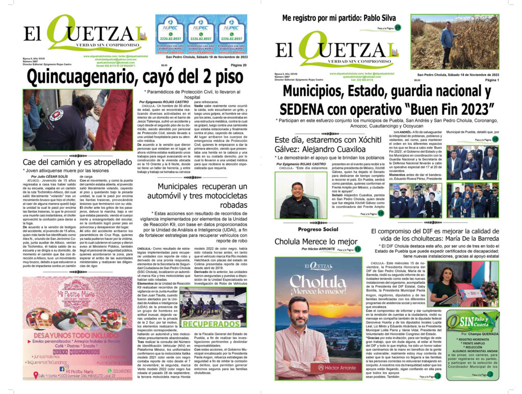 Nuestra Portada, Edición 2657, 18 Noviembre 2023