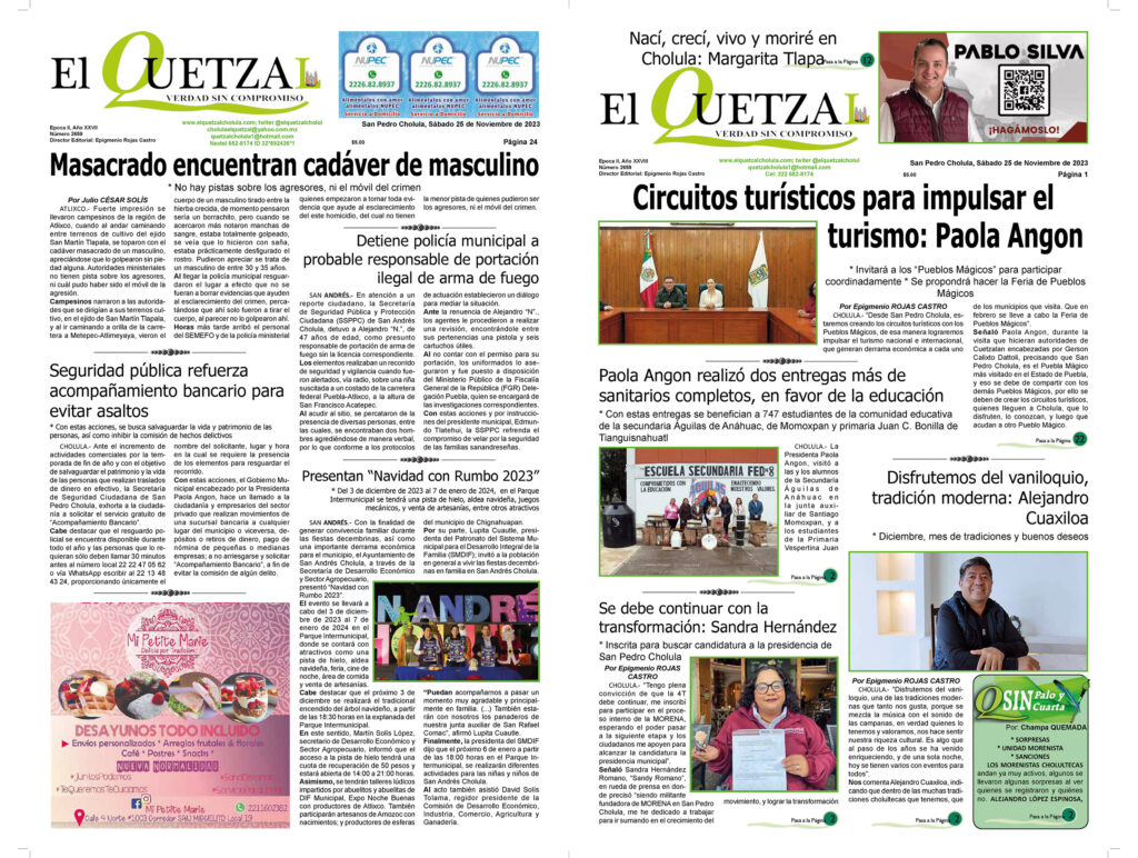 Nuestra Portada, Edición 2659, 25 Noviembre 2023