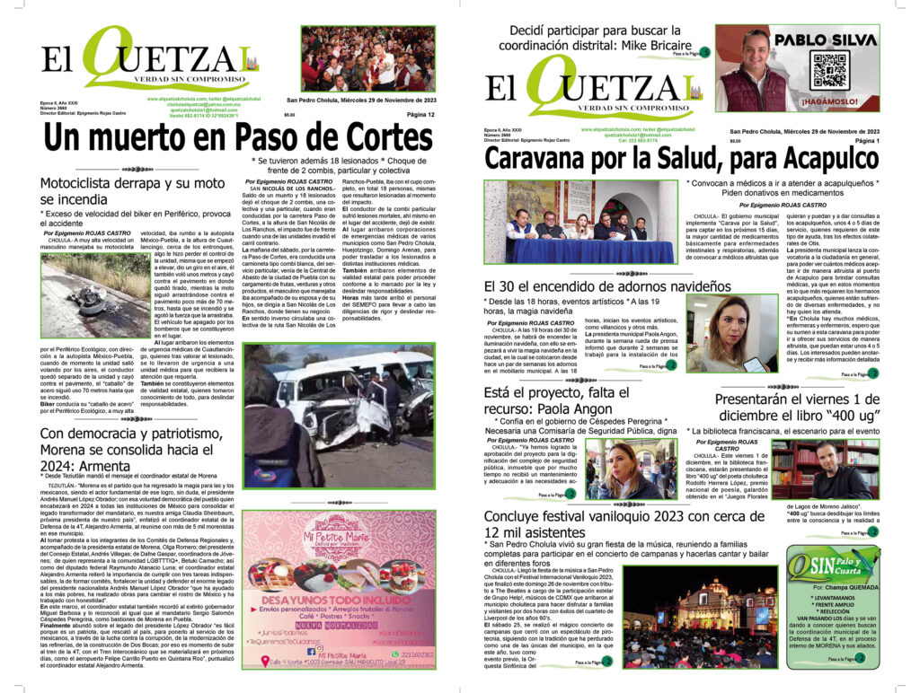 Nuestra Portada, Edición 2660, 23 Noviembre 2023