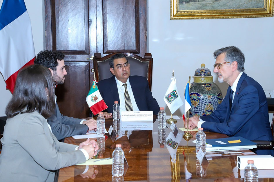 Recibirá Puebla inversión francesa en infraestructura de gas natural, anuncia Sergio Salomón