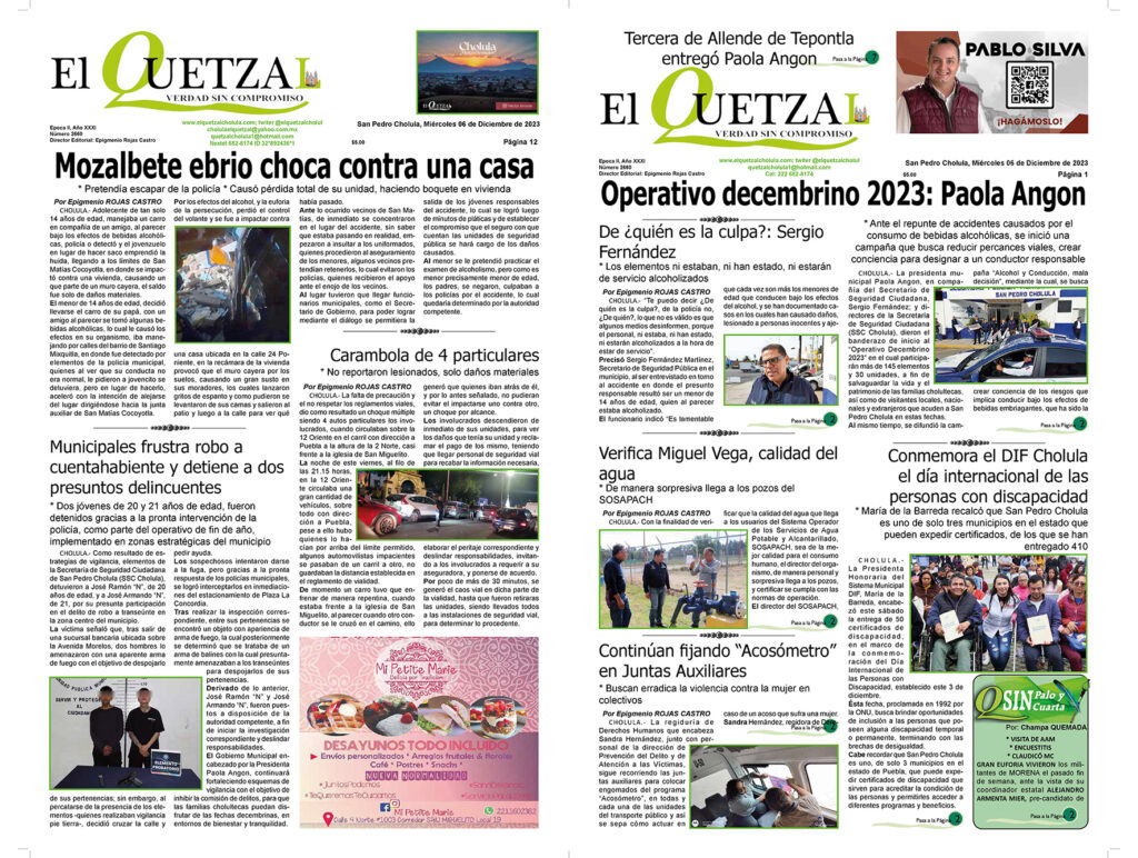 Nuestra Portada, Edición 2662, 06 Diciembre 2023