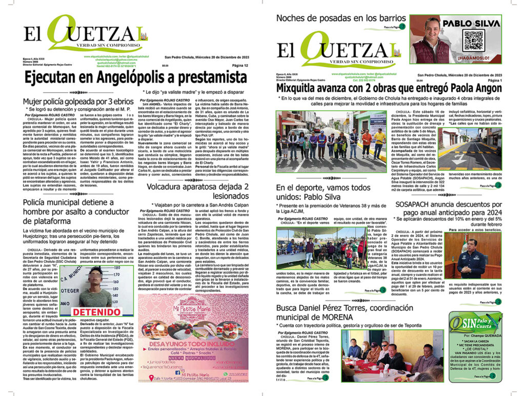 Nuestra Portada, Edición 2666, 20 Diciembre 2023