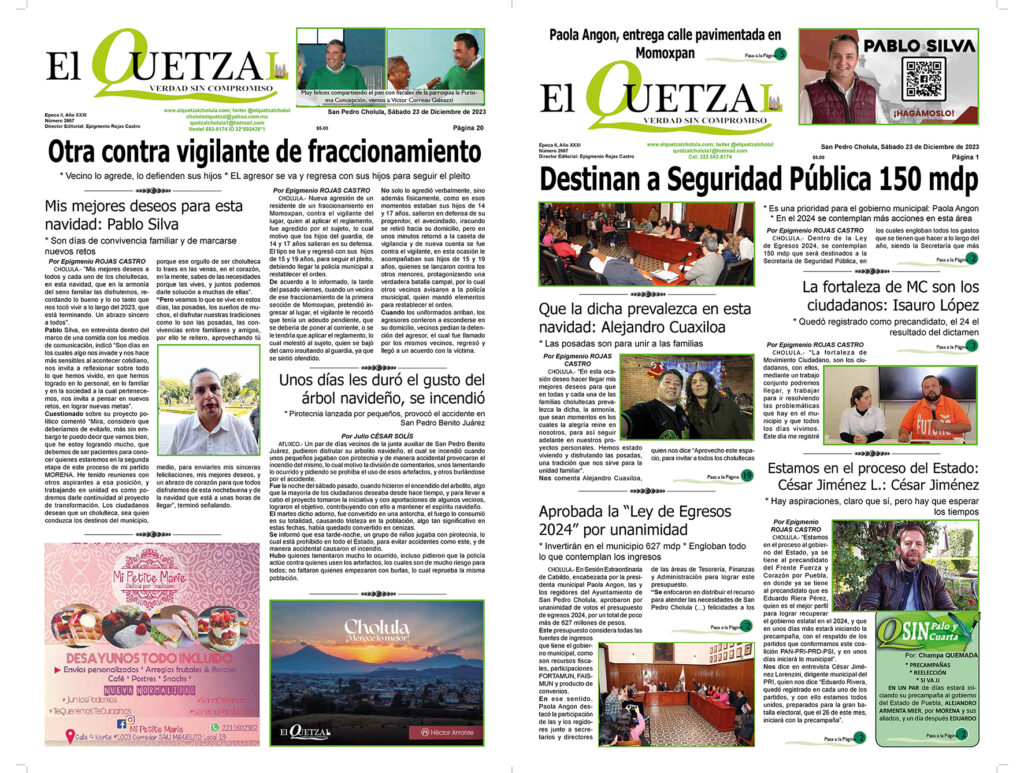 Nuestra Portada, Edición 2667, 23 Diciembre 2023