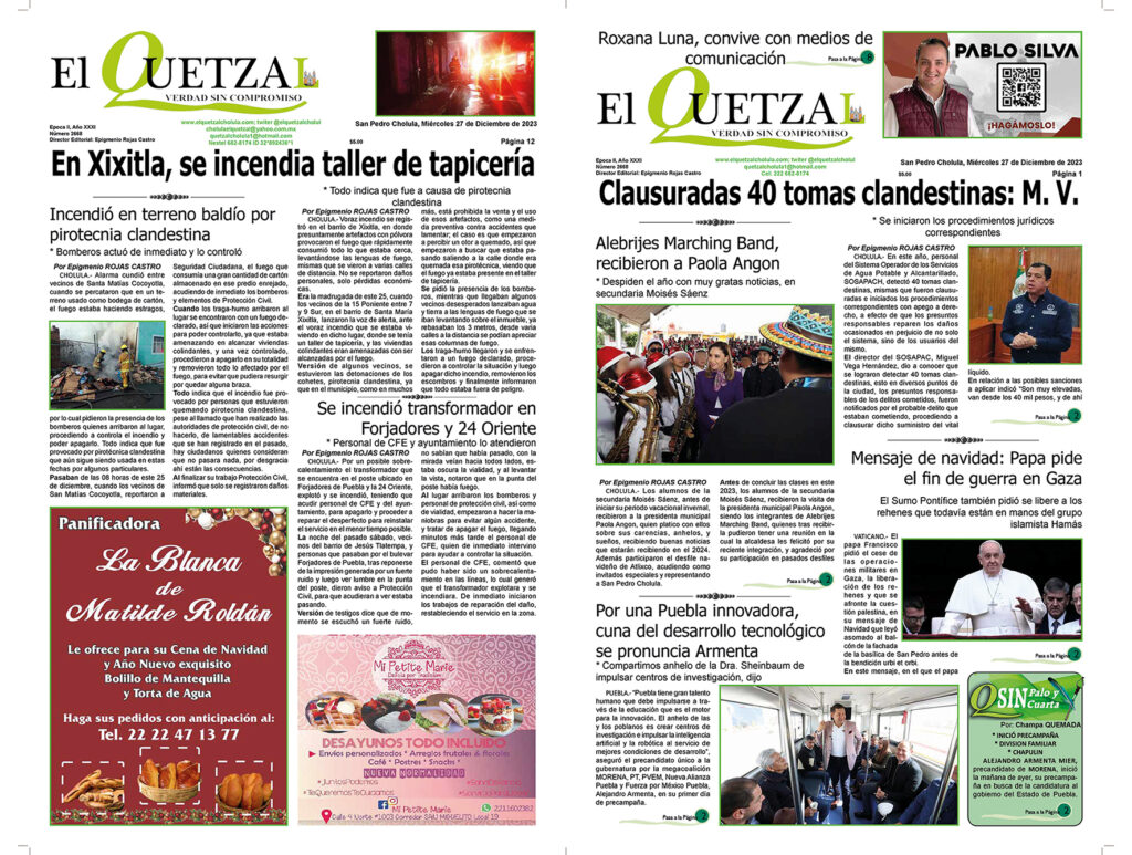 Nuestra Portada, Edición 2668, 27 Diciembre 2023