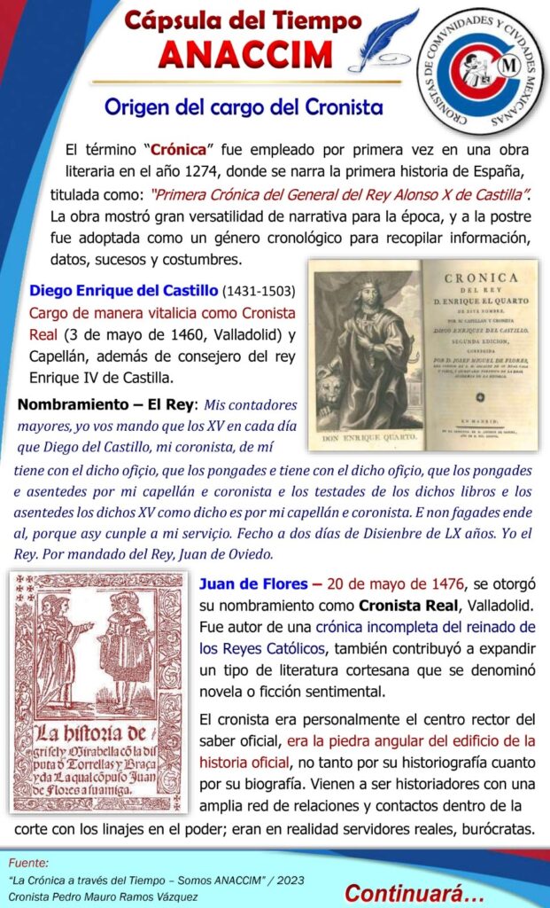 Origen del Cargo del Cronista