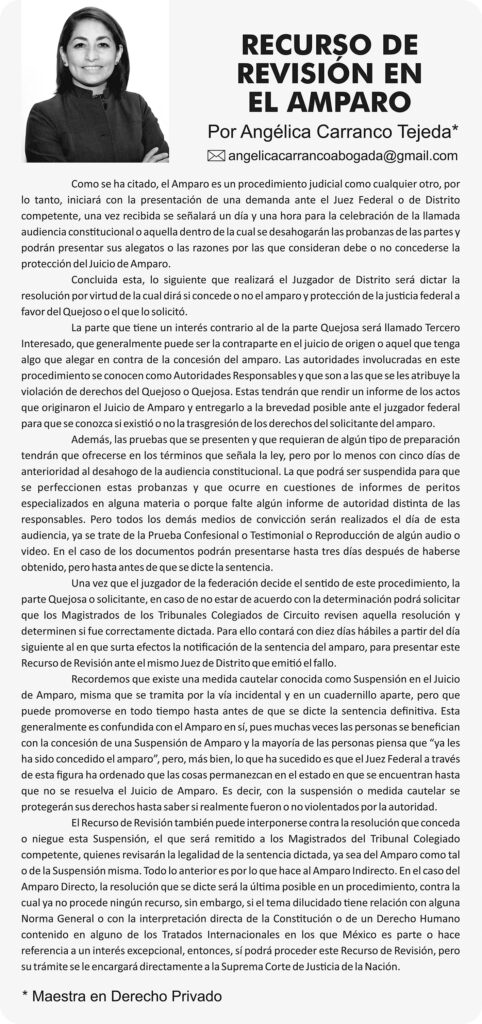 Recurso de Revisión de Amparo