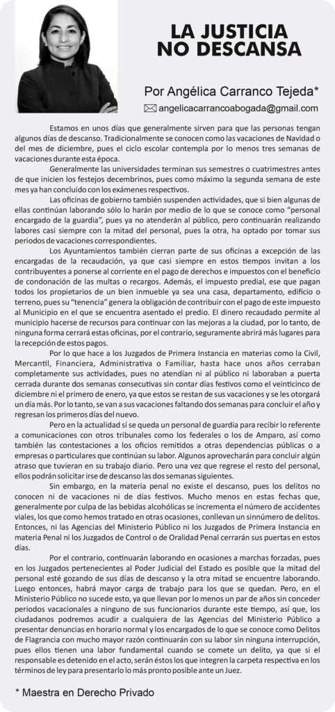 La Justicia No Descansa