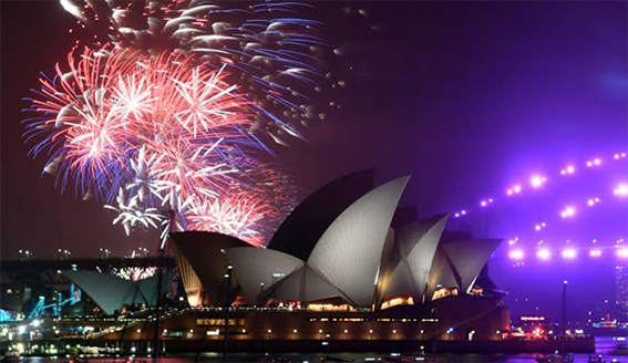 Año nuevo en el mundo