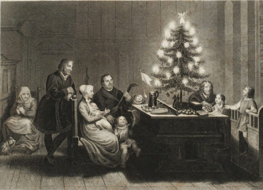 El primer árbol de navidad en México