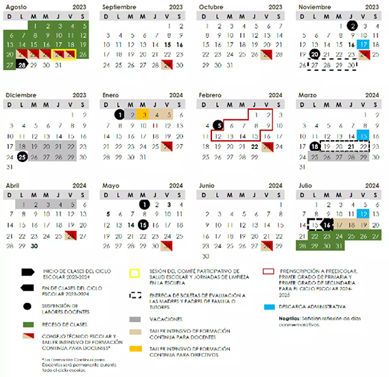 El viernes último día de clases 2023