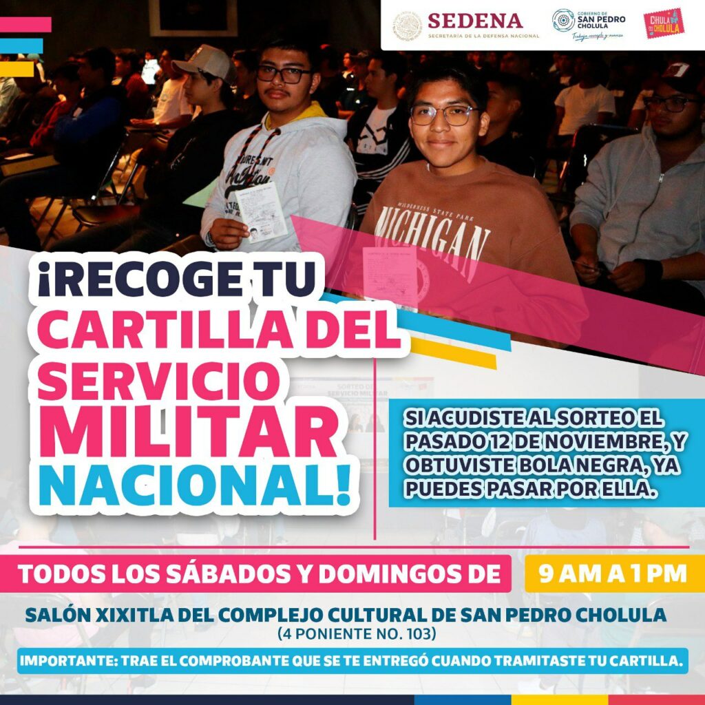 Recoge tú Cartilla del SMN