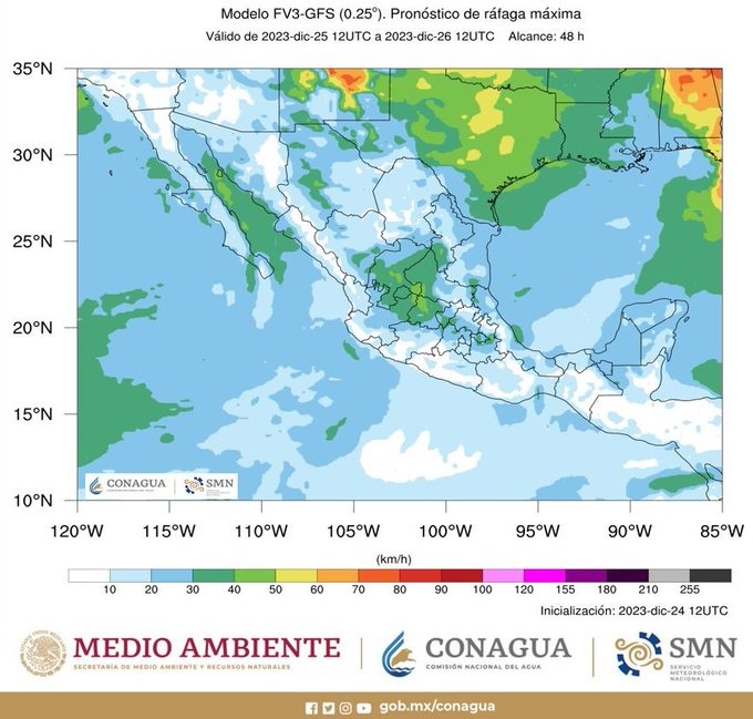 Pronóstico del clima en México hoy 25 de diciembre de 2023