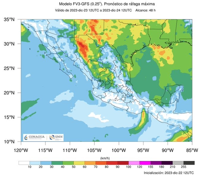 Pronóstico del clima en México hoy 23 de diciembre de 2023