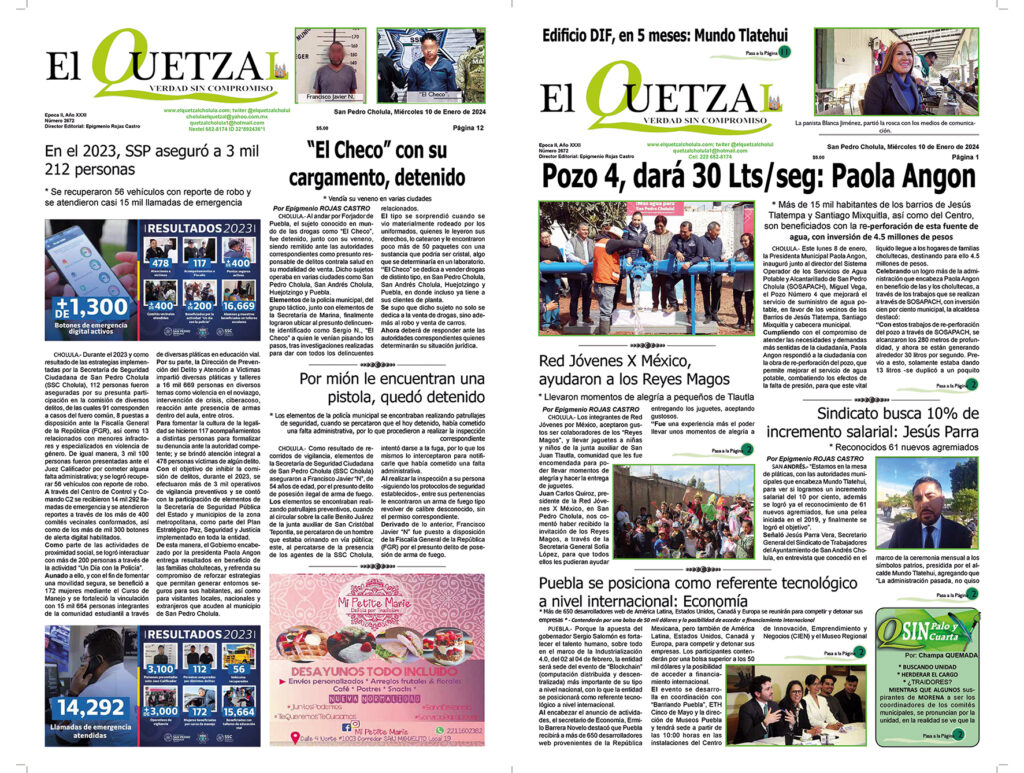 Nuestra Portada, edición 2672, 10 Enero 2024