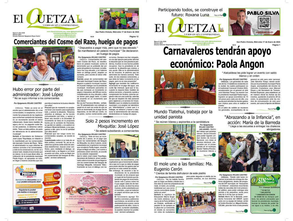 Nuestra Portada, Edición 2674, 17 Enero 2024