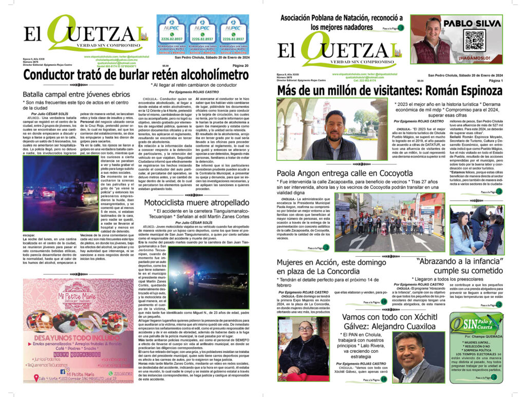 Nuestra Portada, Edición 2675, 20 Enero 2024
