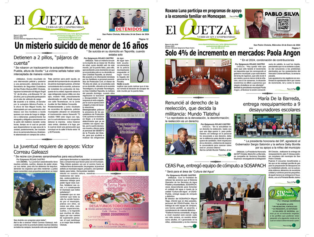 Nuestra Portada, Edición 2676, 24 Enero 2024