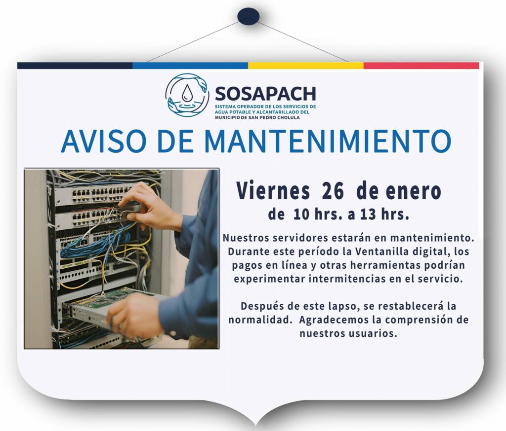 AVISO de mantenimiento