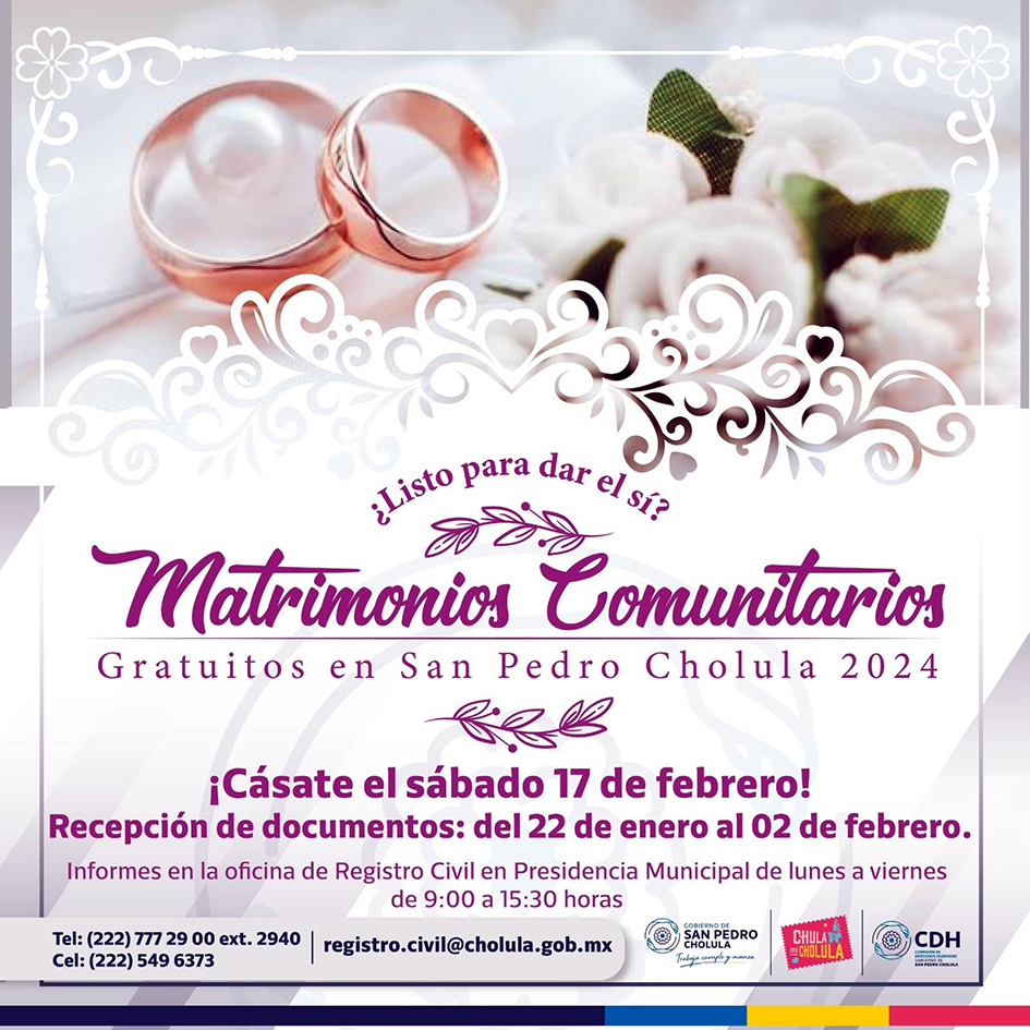 Matrimonios comunitarios, 17 de febrero