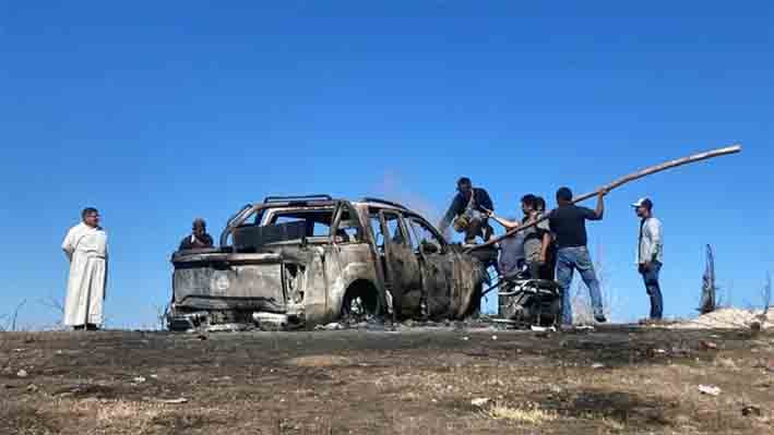 Hallan 5 cuerpos calcinados en Heliodoro Castillo, Guerrero