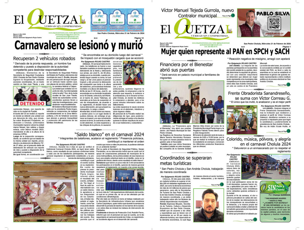 Nuestra Portada, Edición 2684, 21 Febrero 2024