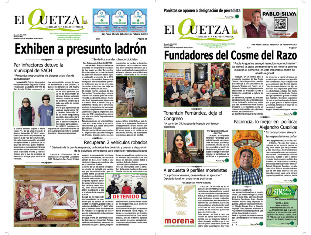 Nuestra Portada, Edición 2685, 24 Febrero 2024