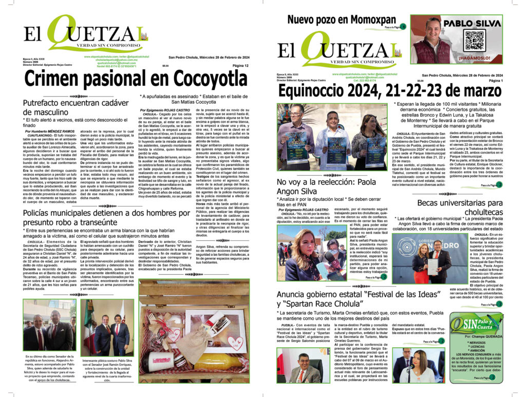 Nuestra Portada, Edición 2686, 28 Febrero 2024