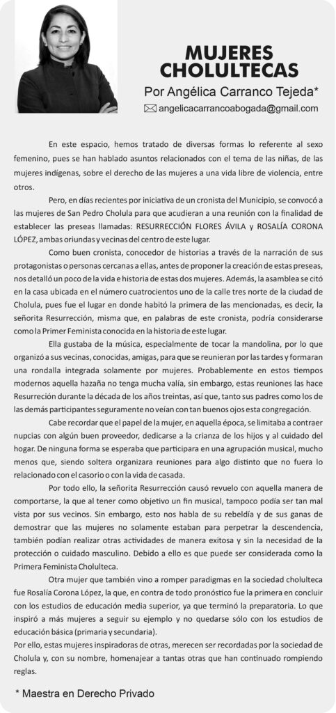 Mujeres Cholultecas/Angélica Carranco
