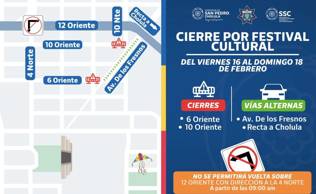 Téngalo en Cuenta, Cierres de Calles Desde Mañana 16