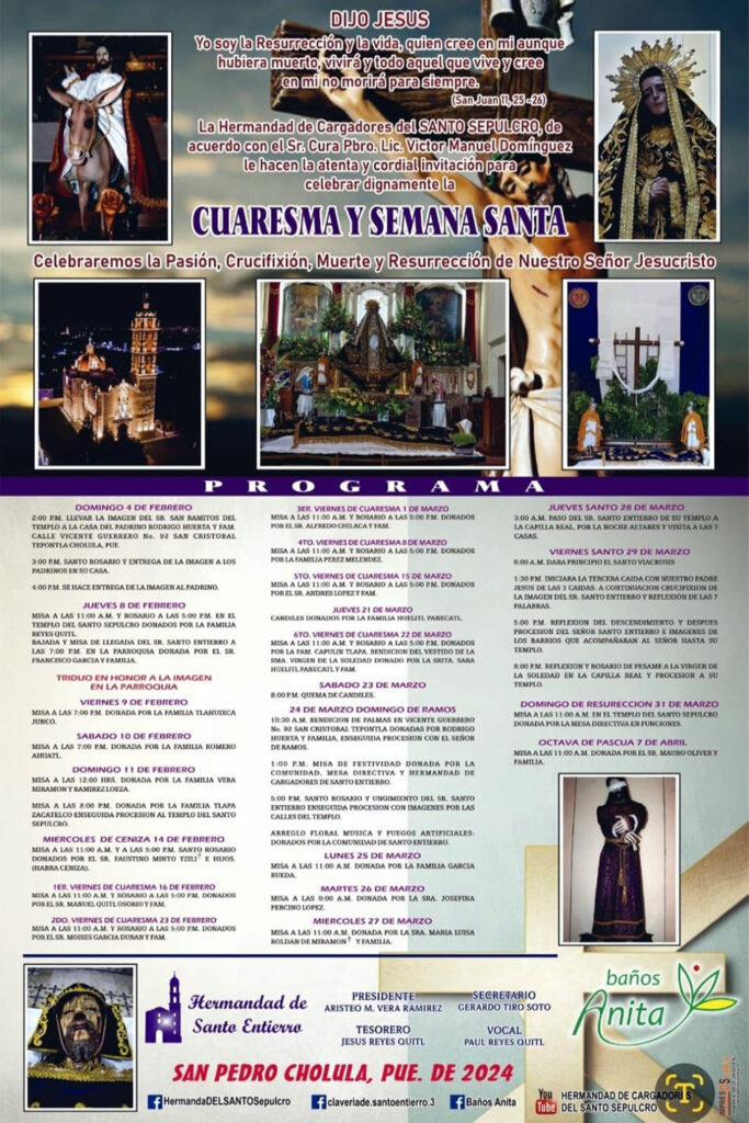 Programa de Cuaresma y Semana Santa