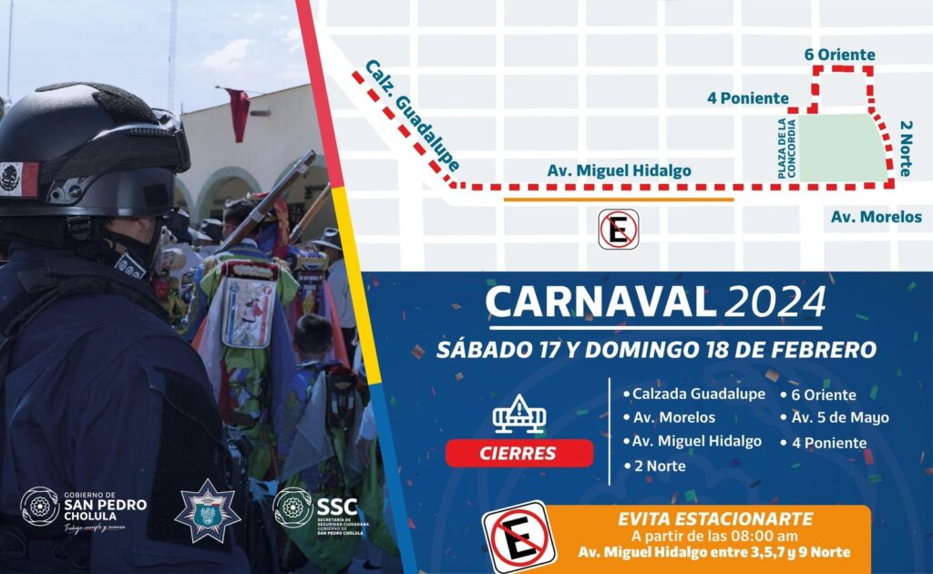 Ruta del Carnaval Cholula 2024