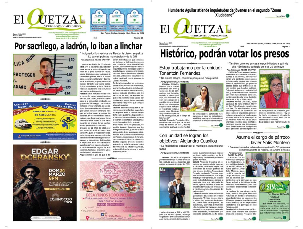 Nuestra Portada, Edición 2691, 16 Marzo 2024