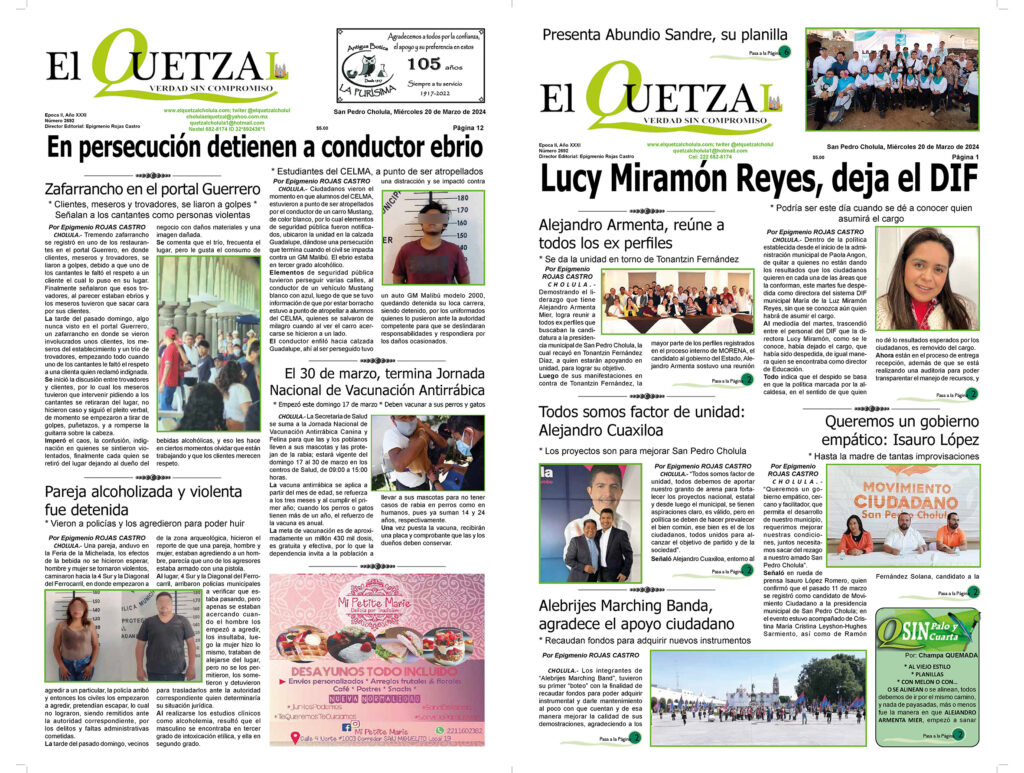 Nuestra Portada, Edición 2692, 20 Marzo 2024