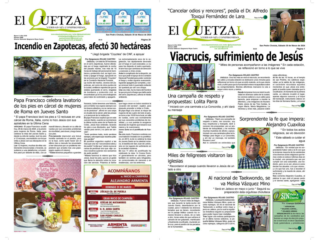 Nuestra Portada, Edición 2695, 30 Marzo 2024