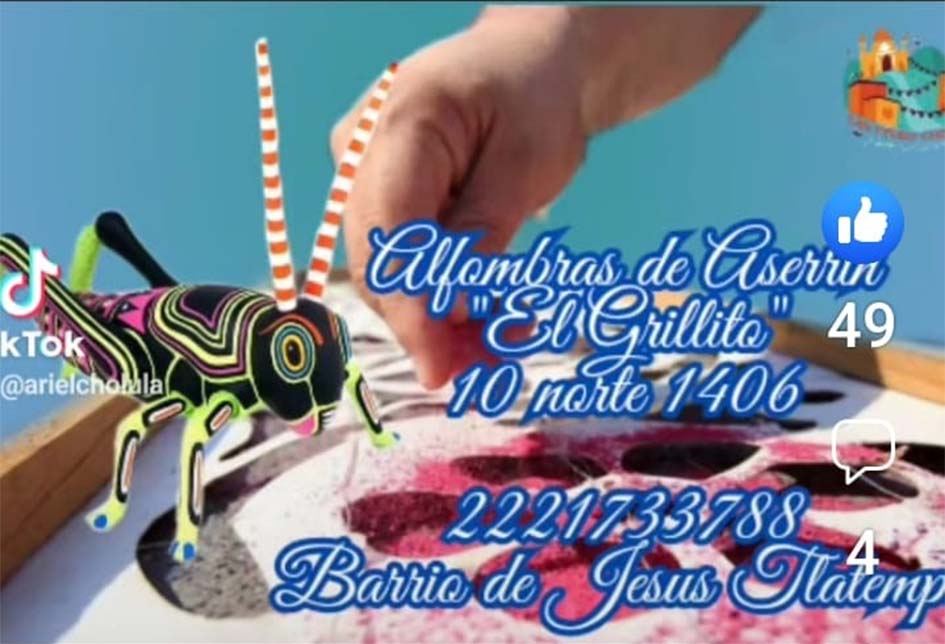 «El Grillito», Alfombras para Semana Santa