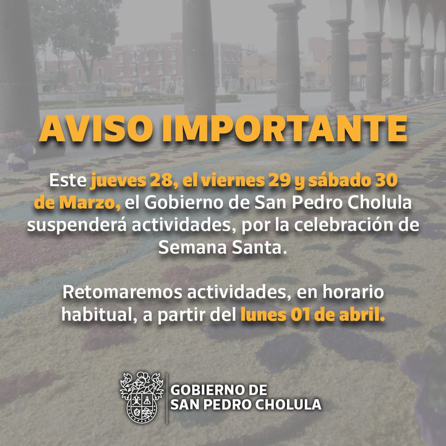 Gobierno municipal suspende desde hoy actividades