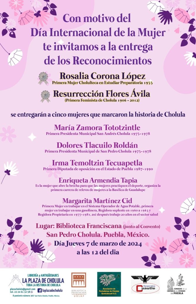 Reconocimiento a Mujeres Cholultecas